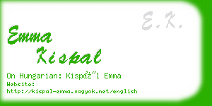 emma kispal business card